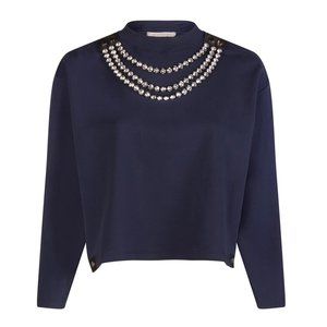 Christopher Kane Cup Chain Cropped Sweatshirt